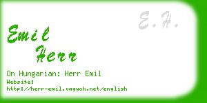 emil herr business card
